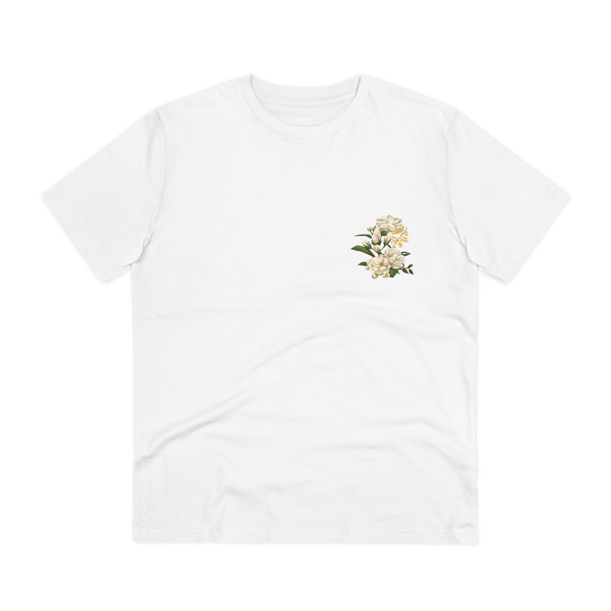 SLIM FIT COTTON T-SHIRT WITH FLORAL LOGO PRINT