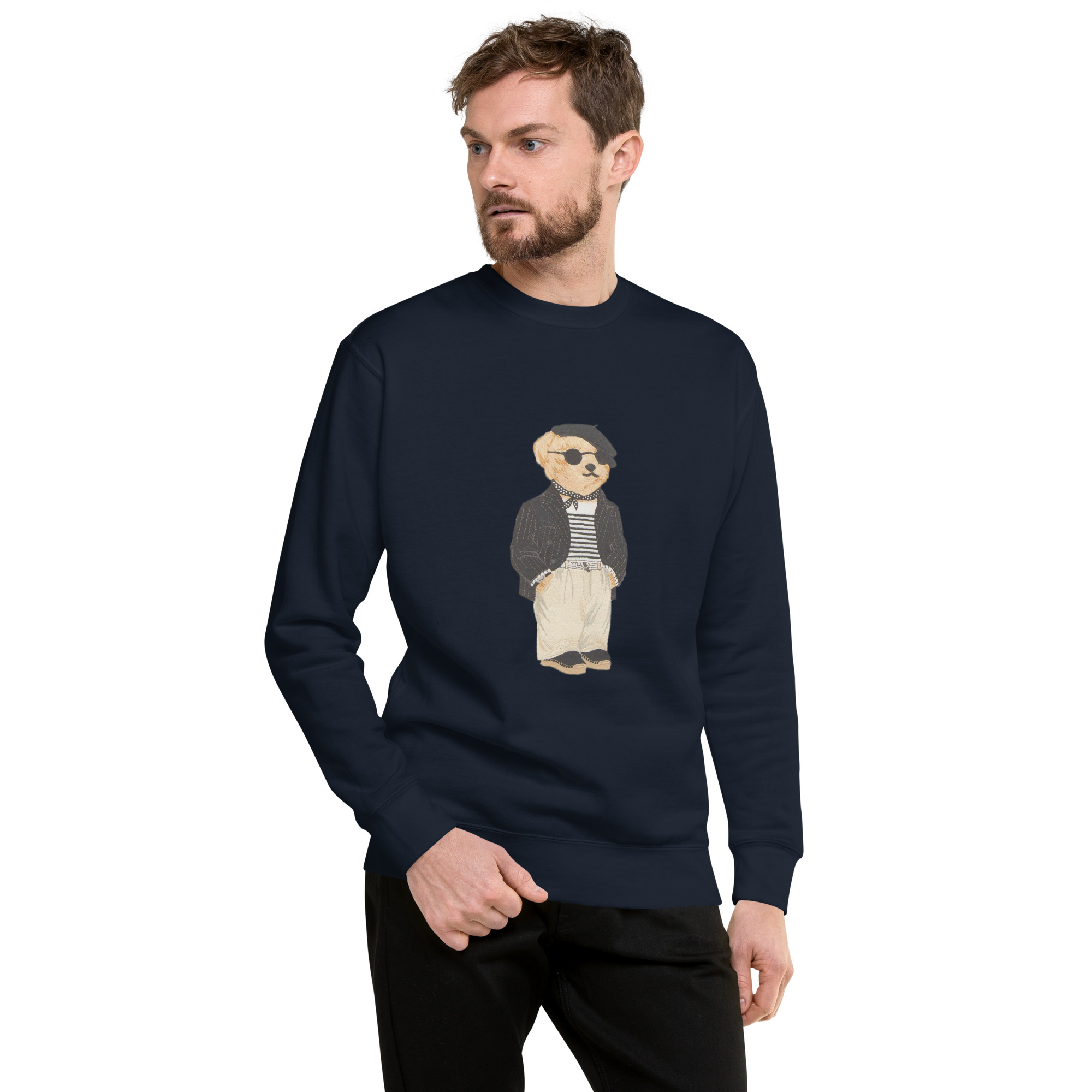 ESSENTIAL SWEATSHIRT WITH BEAR PRINT